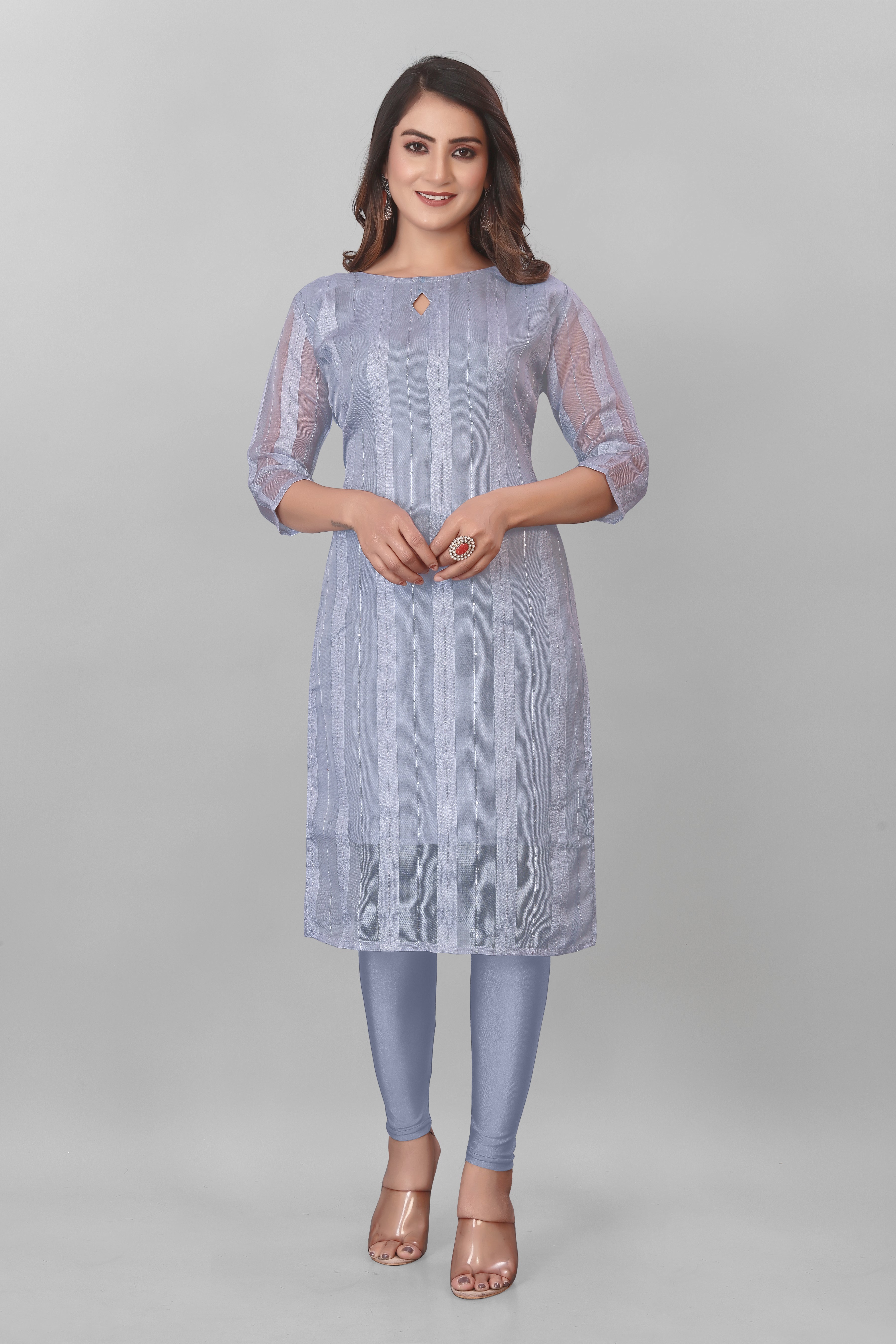 Launching New Daily Wear Net Organza Kurti