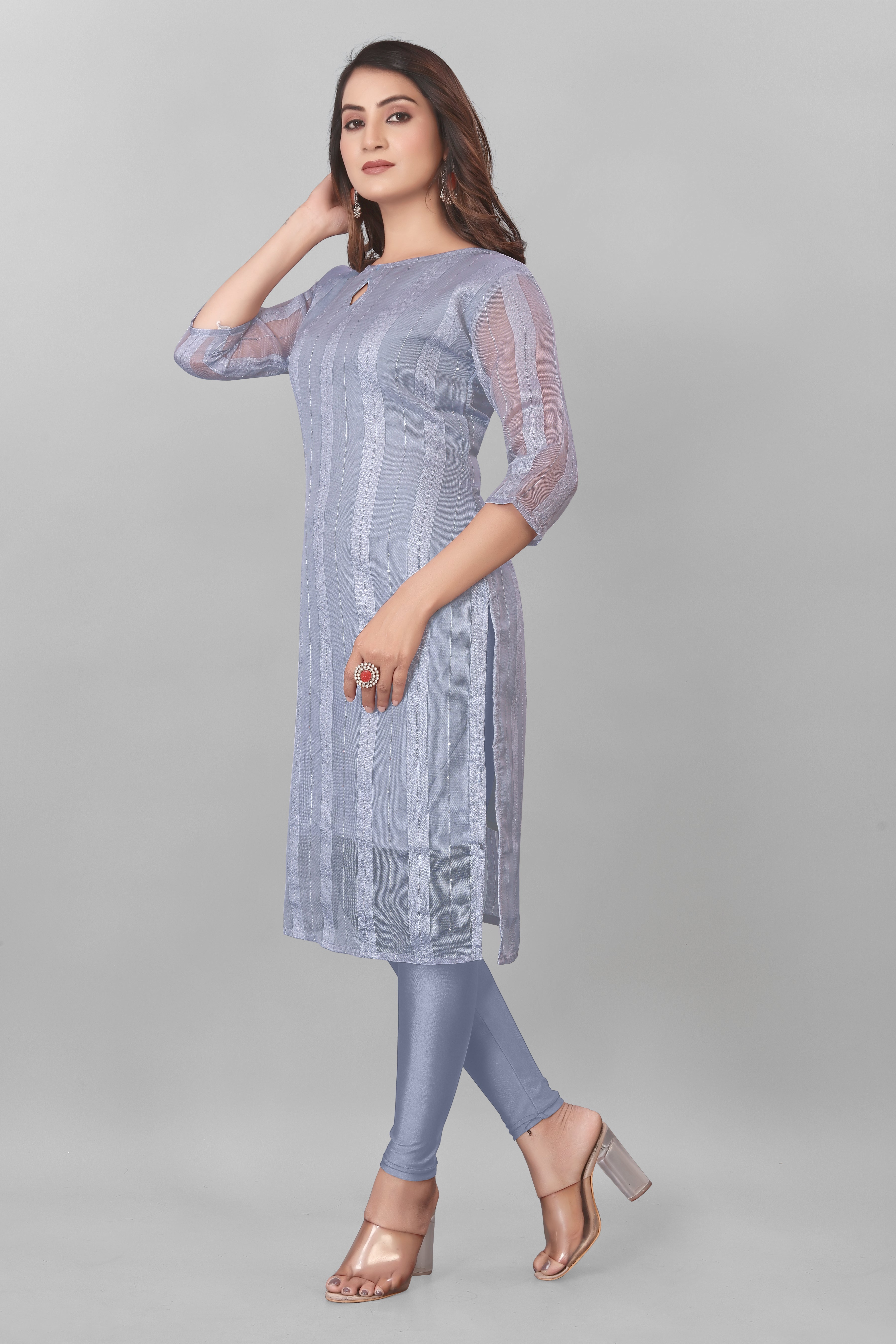 Launching New Daily Wear Net Organza Kurti