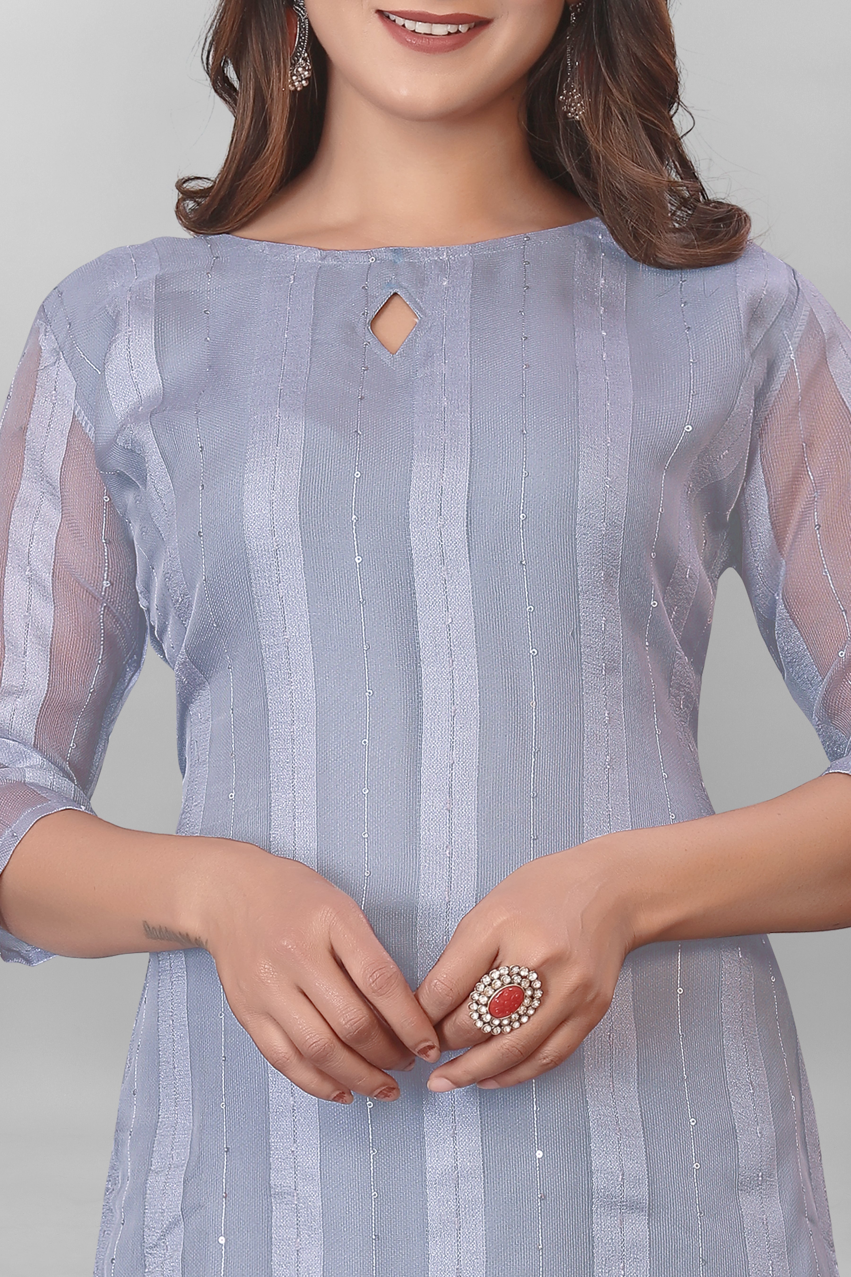 Launching New Daily Wear Net Organza Kurti