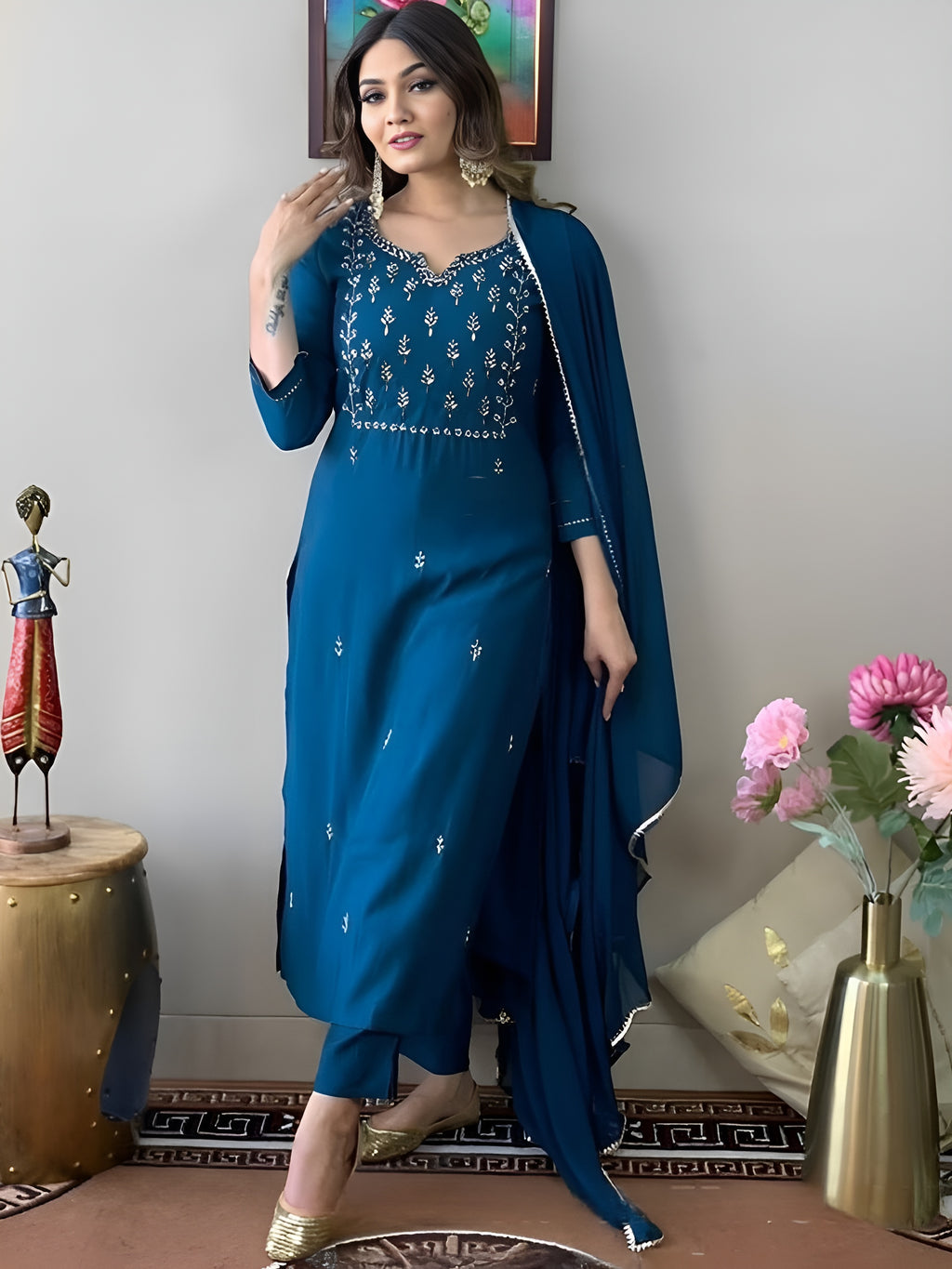 Ladies fancy kurti pair
