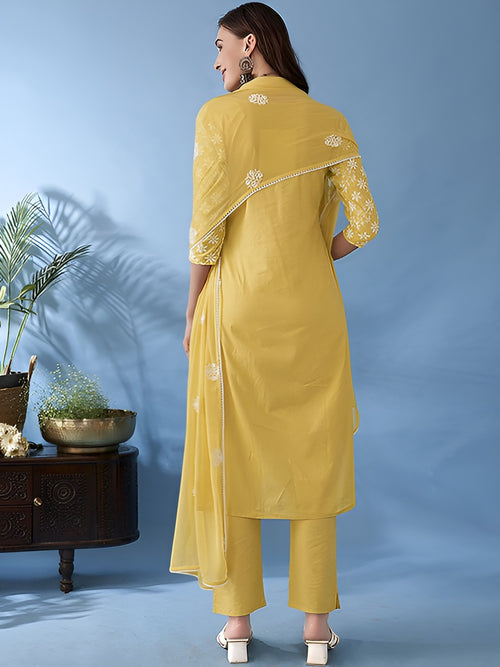 Flora work kurt pant set