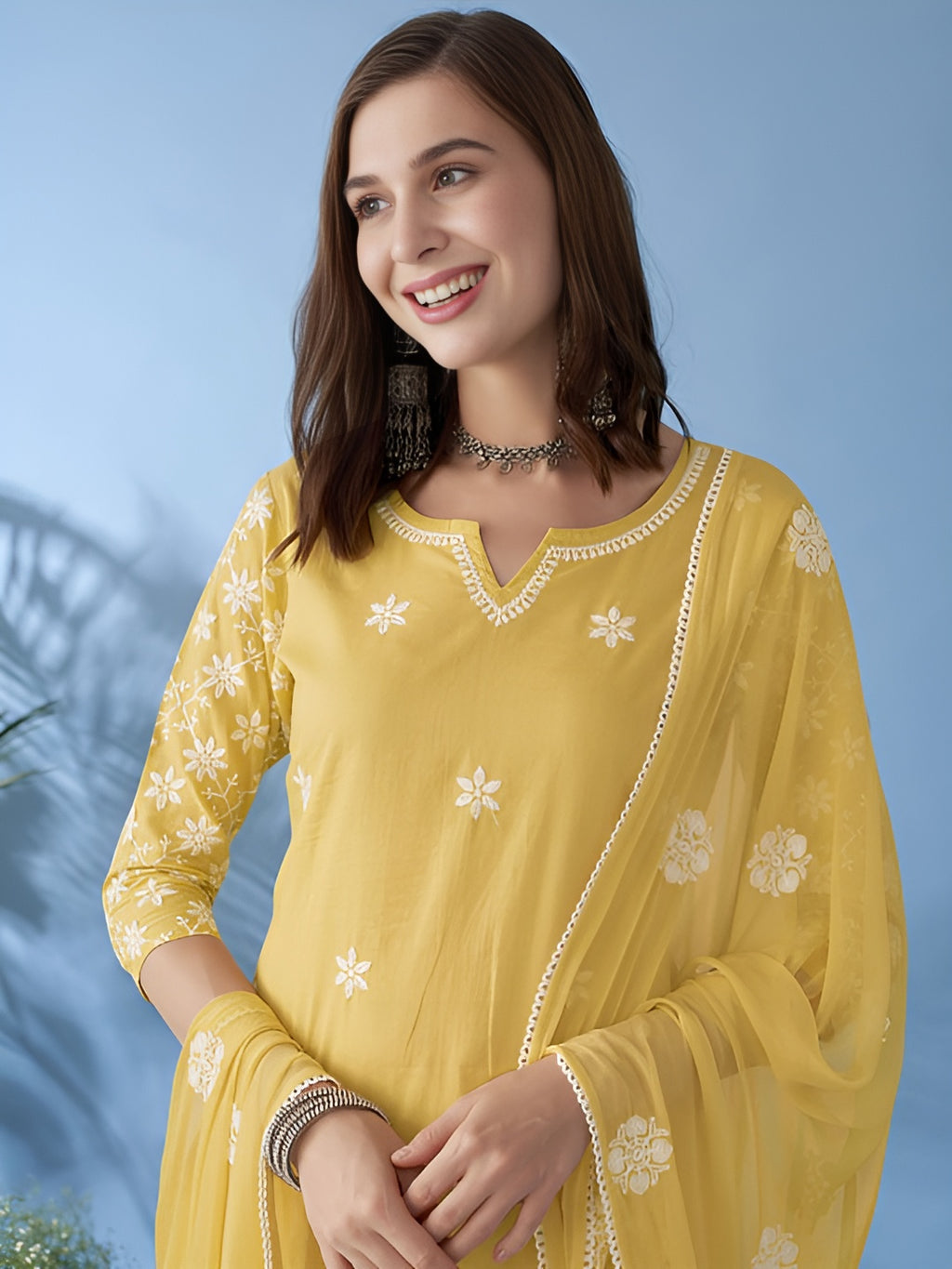 Flora work kurt pant set