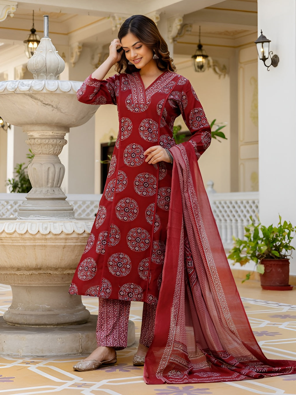 Kurti pant with dupatta