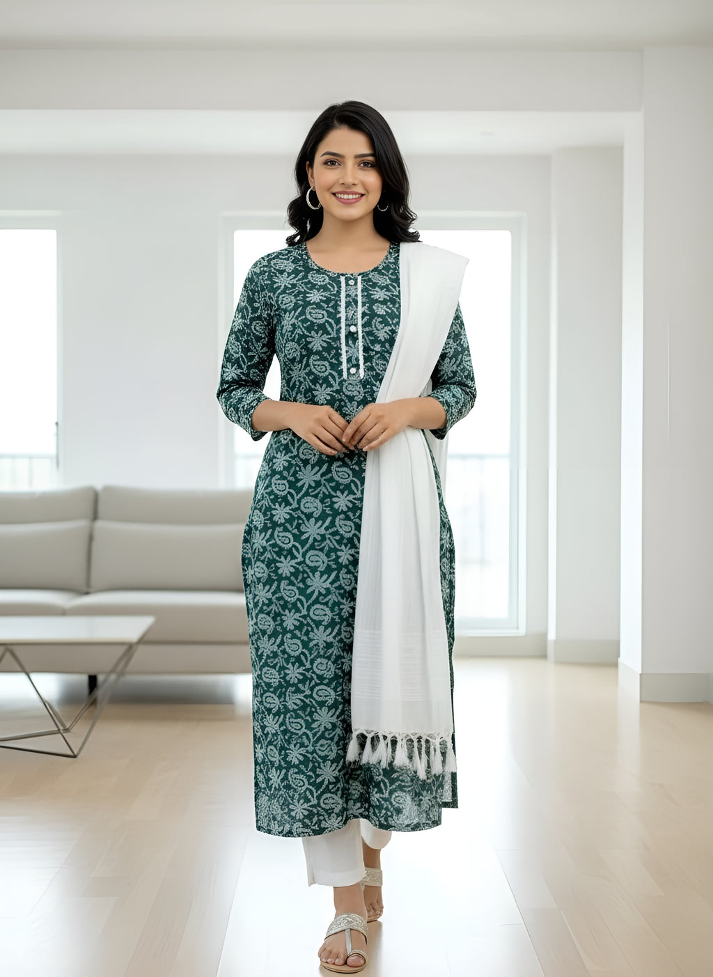Kurti pant with dupatta