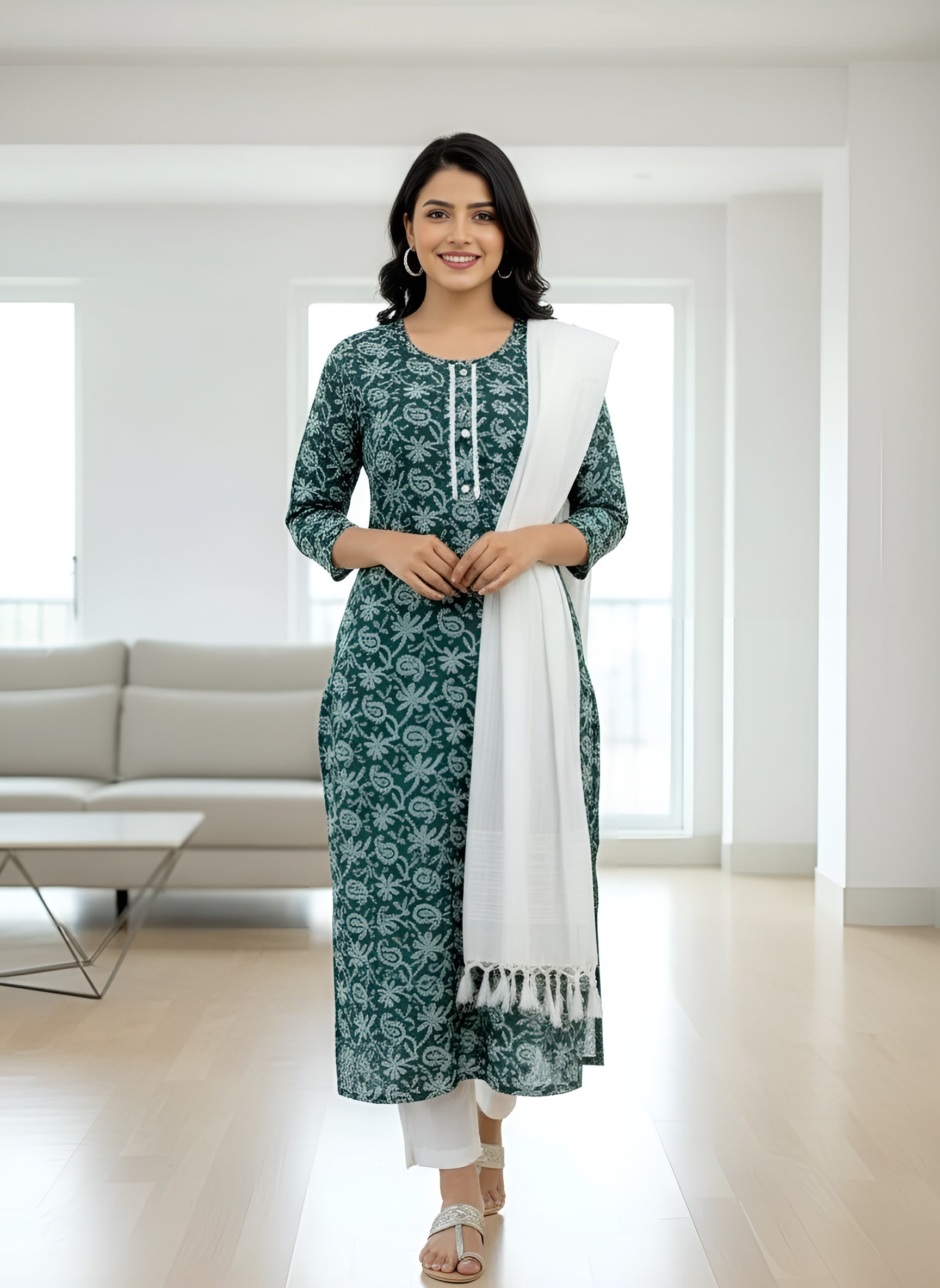 Kurti pant with dupatta