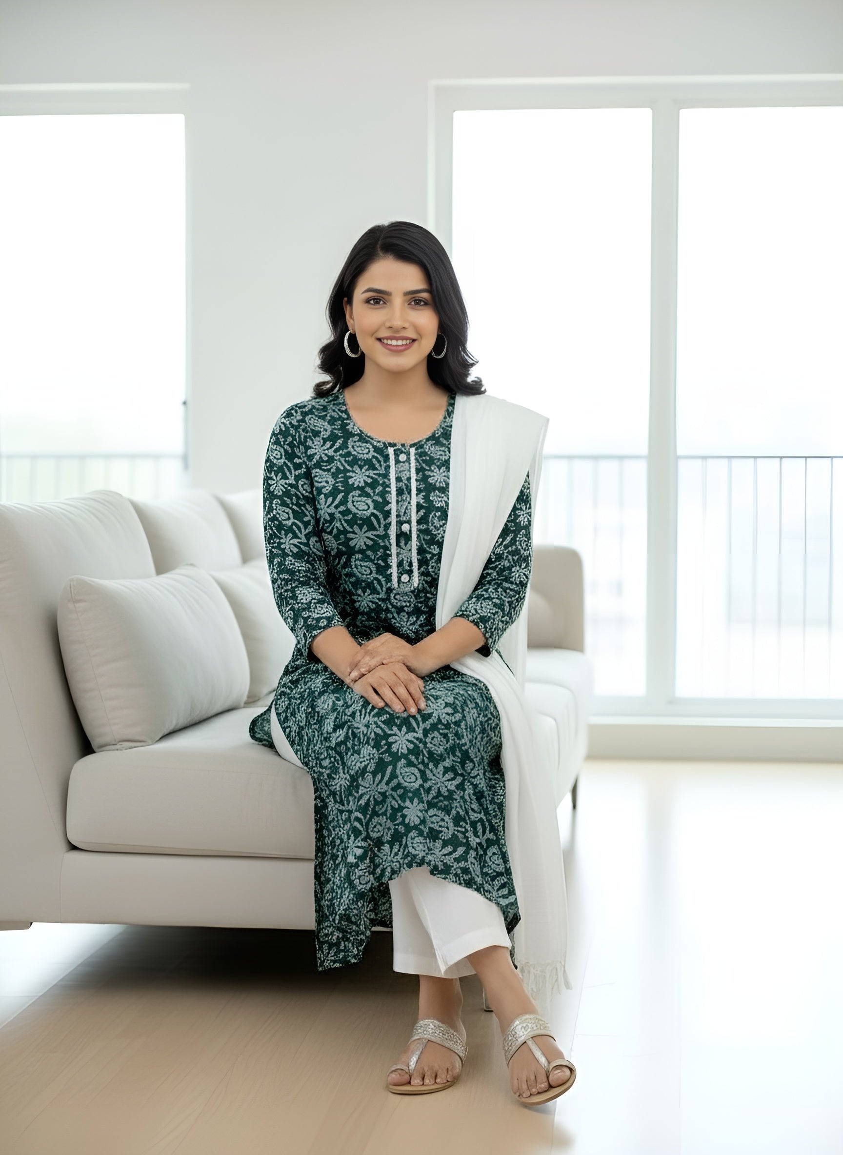 Kurti pant with dupatta