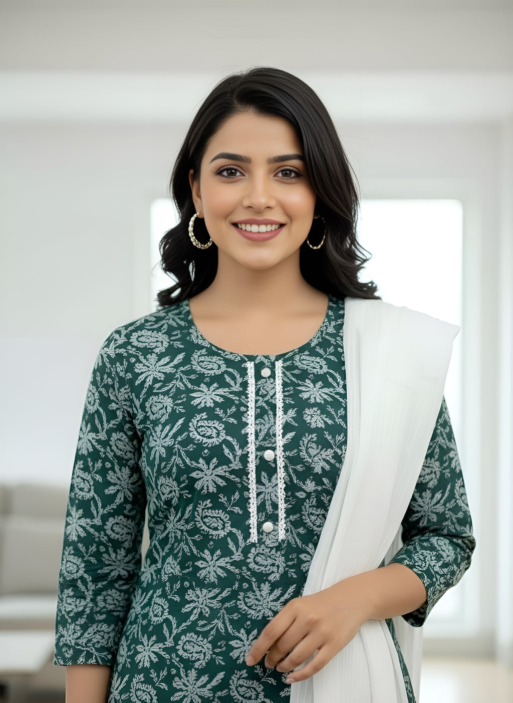 Kurti pant with dupatta