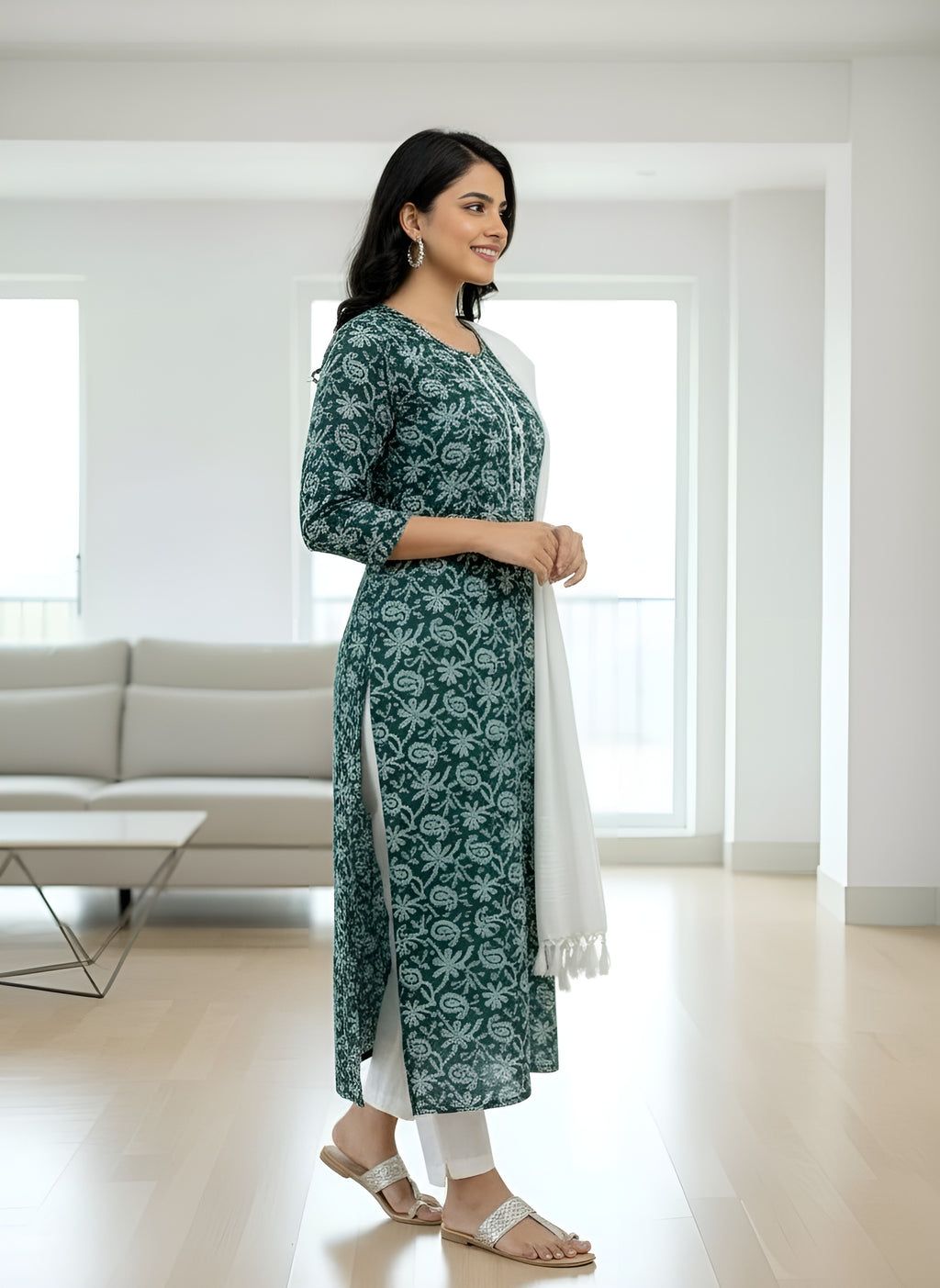Kurti pant with dupatta