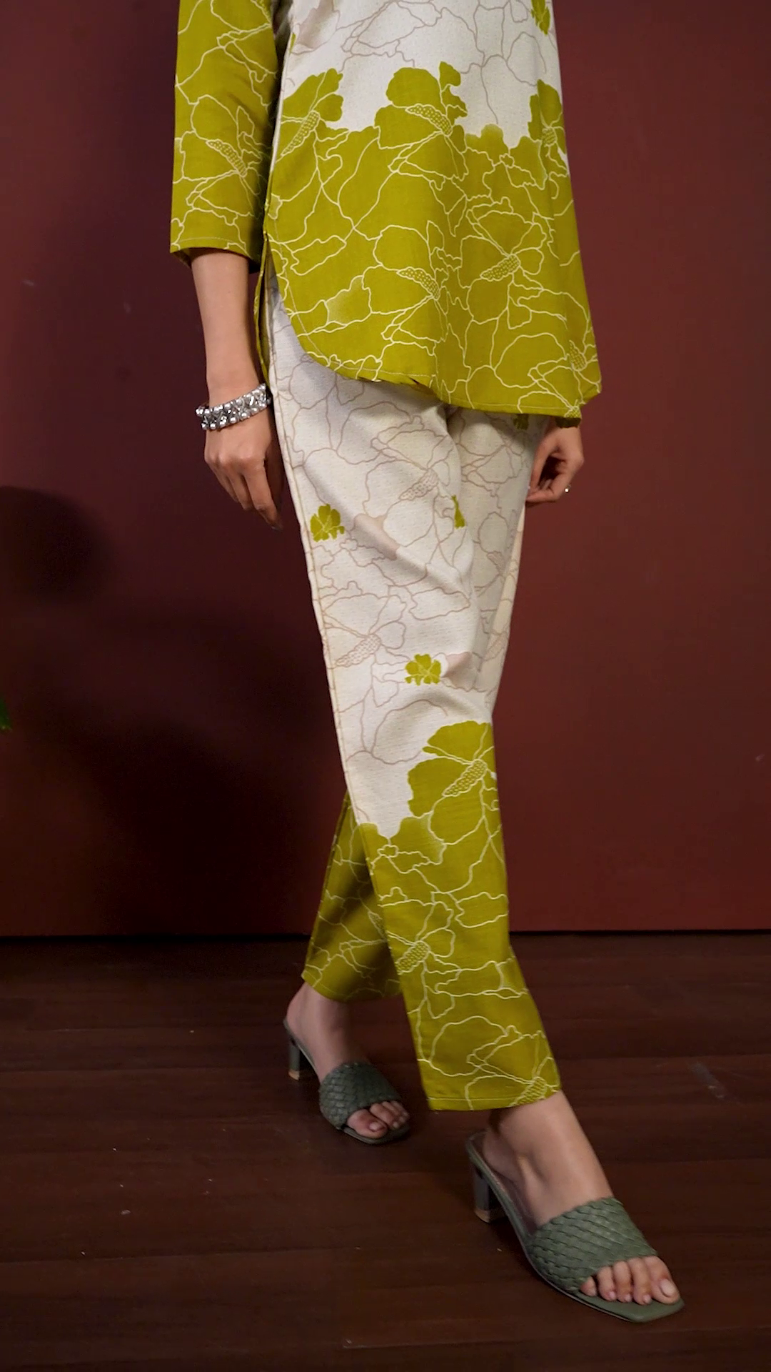 Printed Top With Trousers Co-Ords