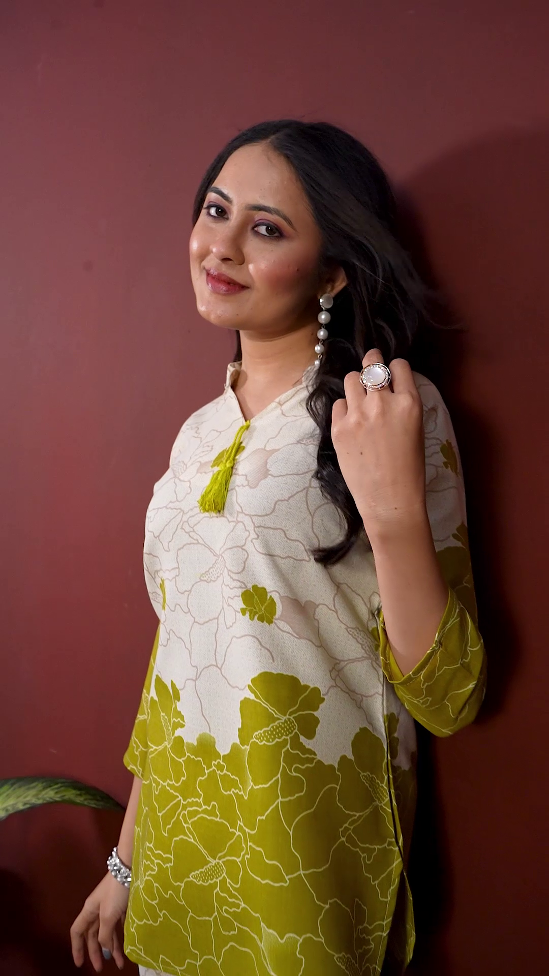 Printed Top With Trousers Co-Ords