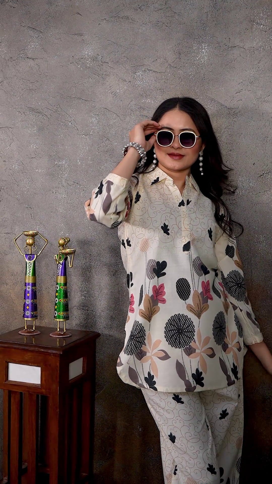 Women Printed Pure Cotton Ethnic Co-Ords Set