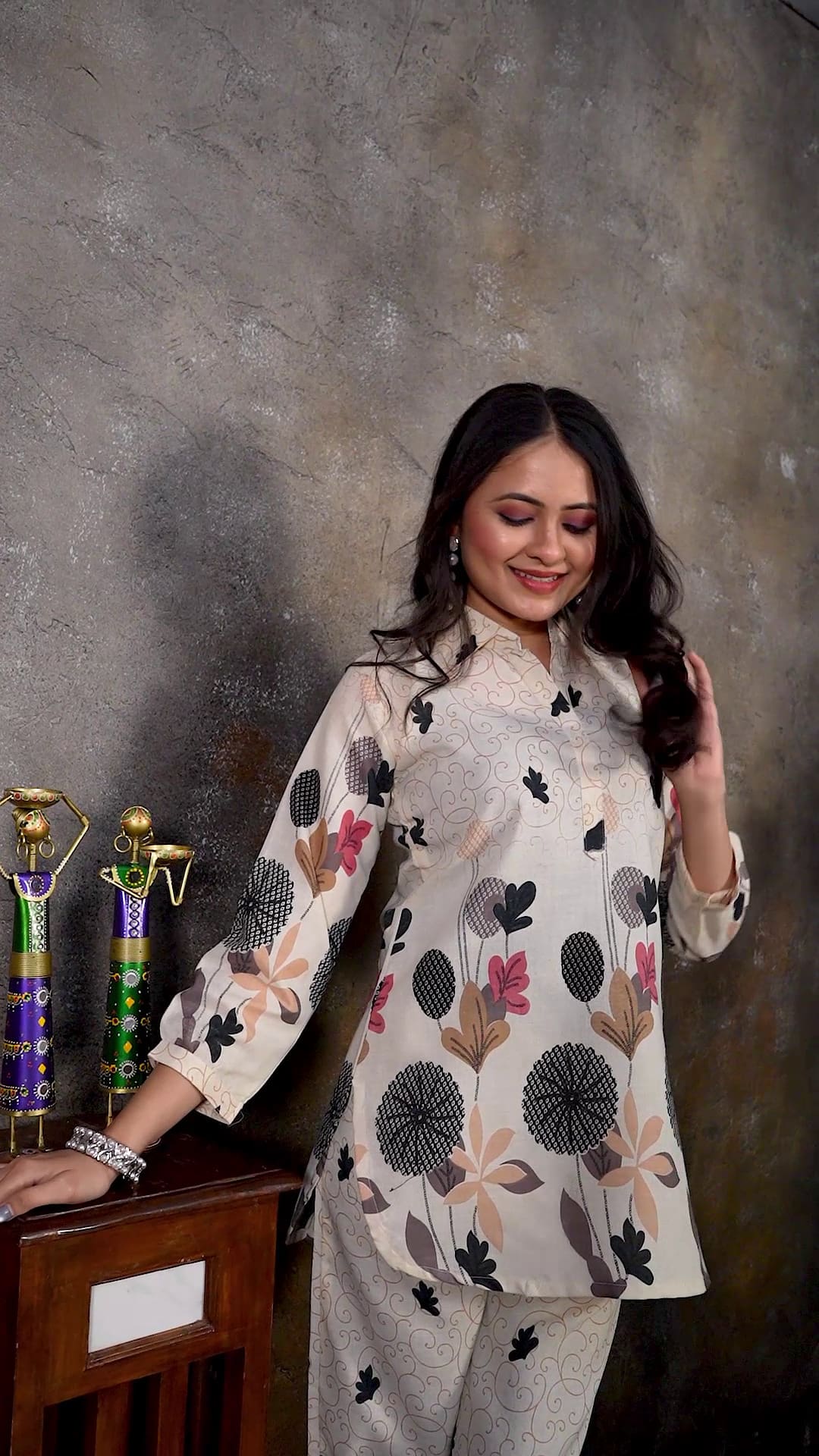 Women Printed Pure Cotton Ethnic Co-Ords Set