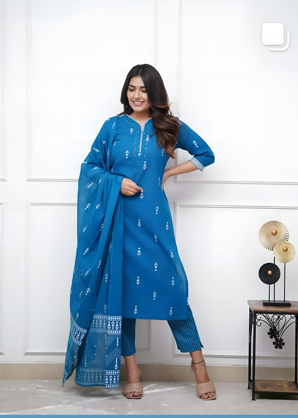 Kurti pant with dupatta