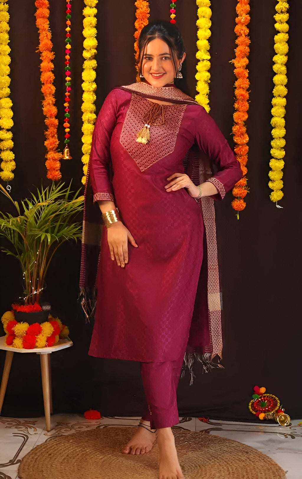 KURTI PANT WITH DUPATTA