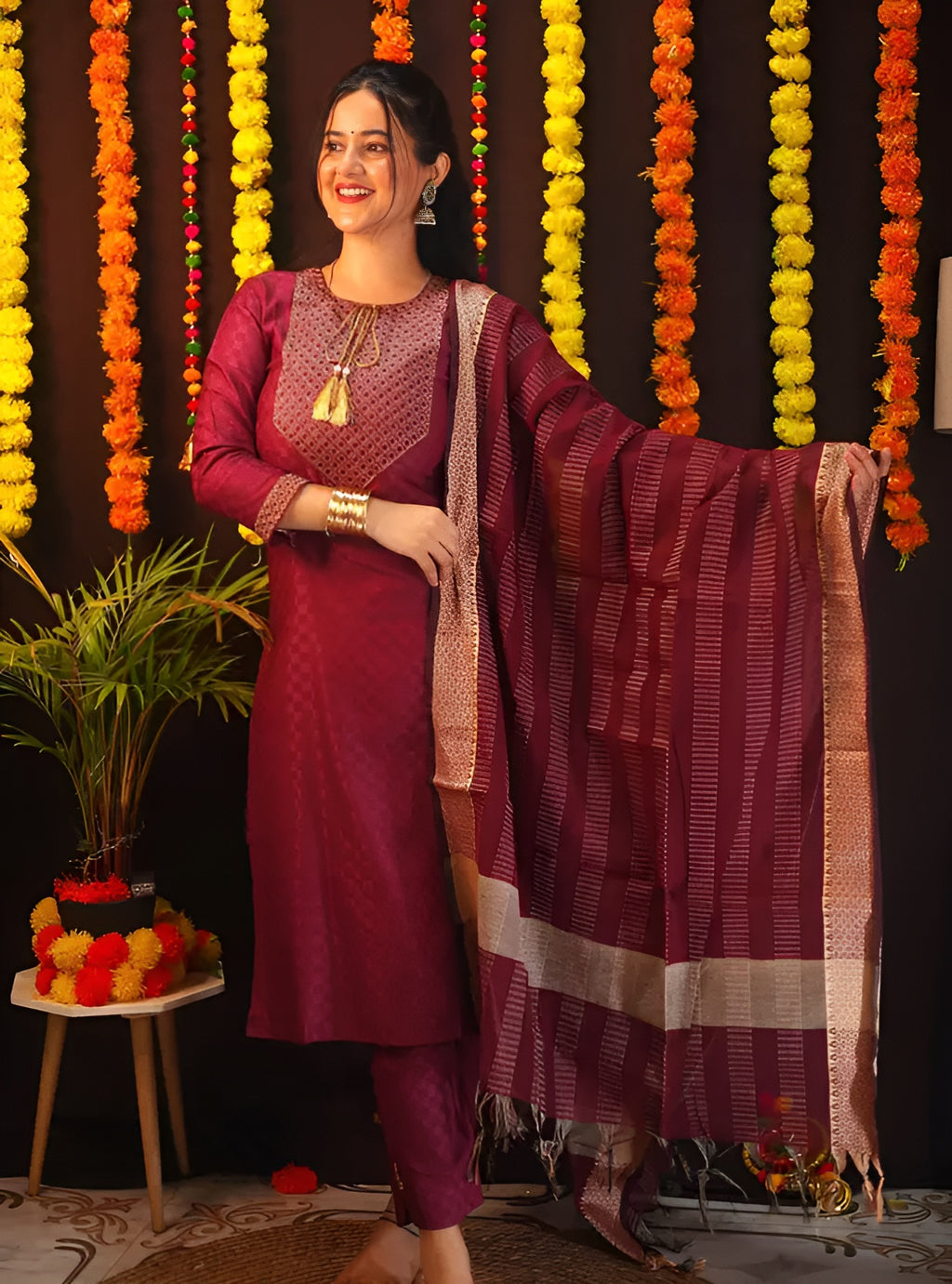 KURTI PANT WITH DUPATTA
