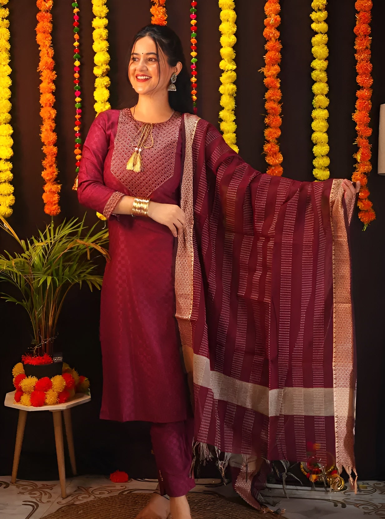 KURTI PANT WITH DUPATTA