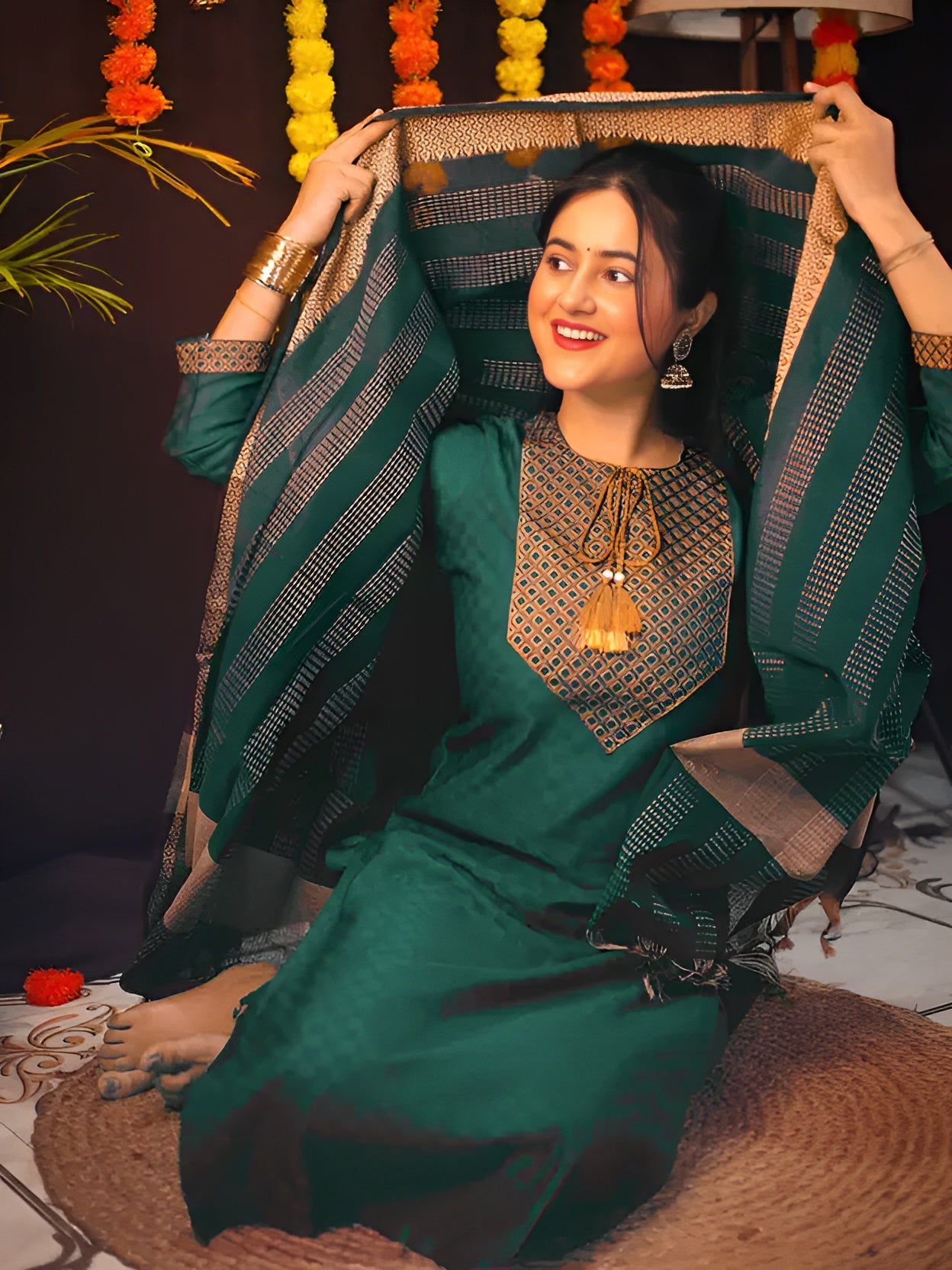 KURTI PANT WITH DUPATTA