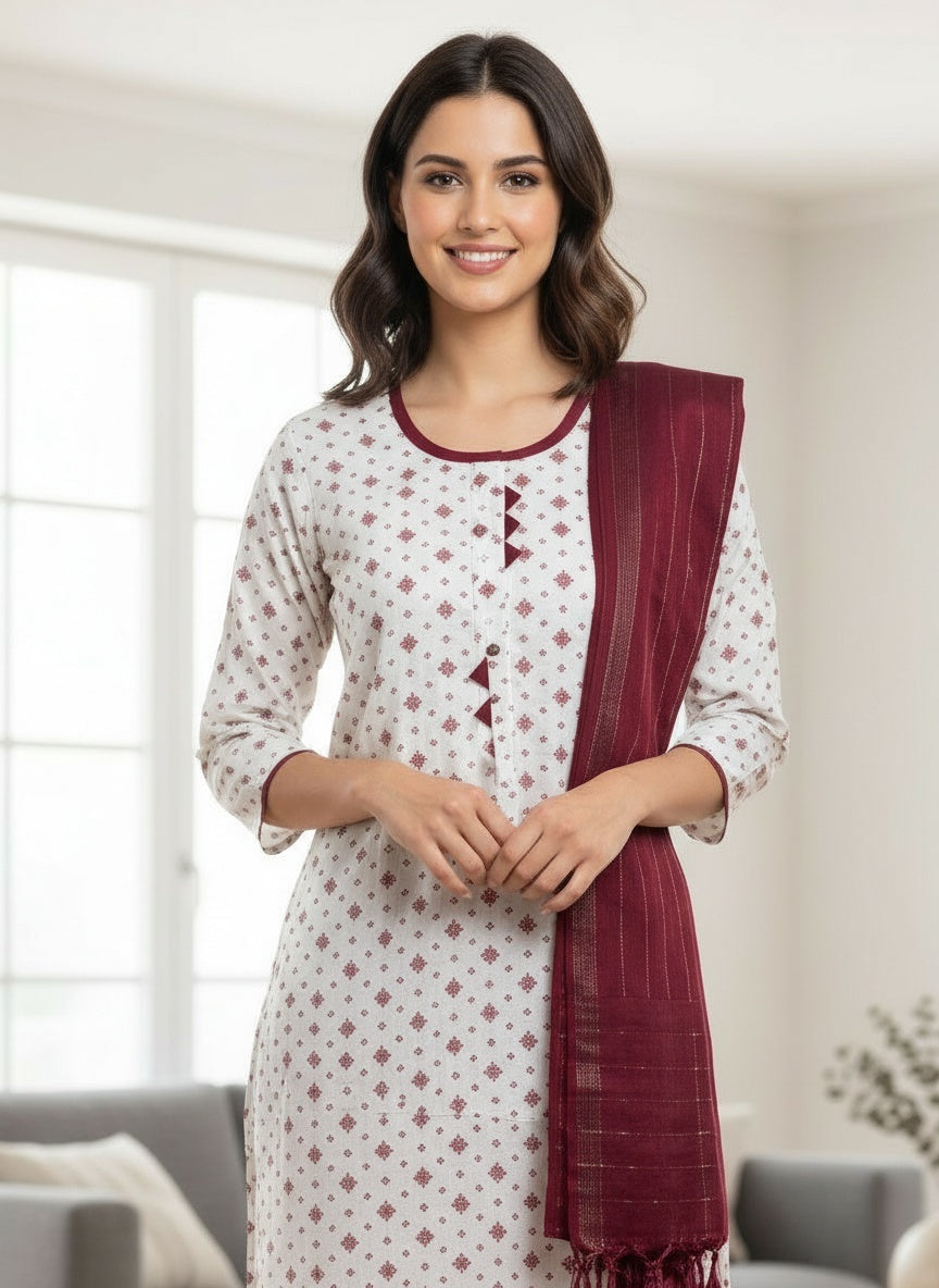KURTI PANT WITH DUPATTA