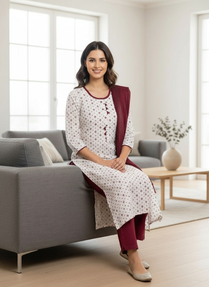 KURTI PANT WITH DUPATTA