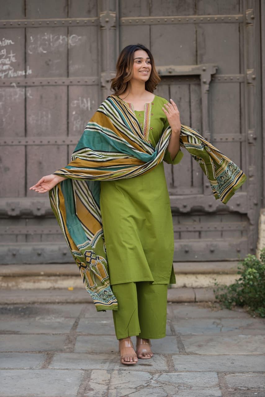 LADIES KURTI PANT WITH DUPPTA