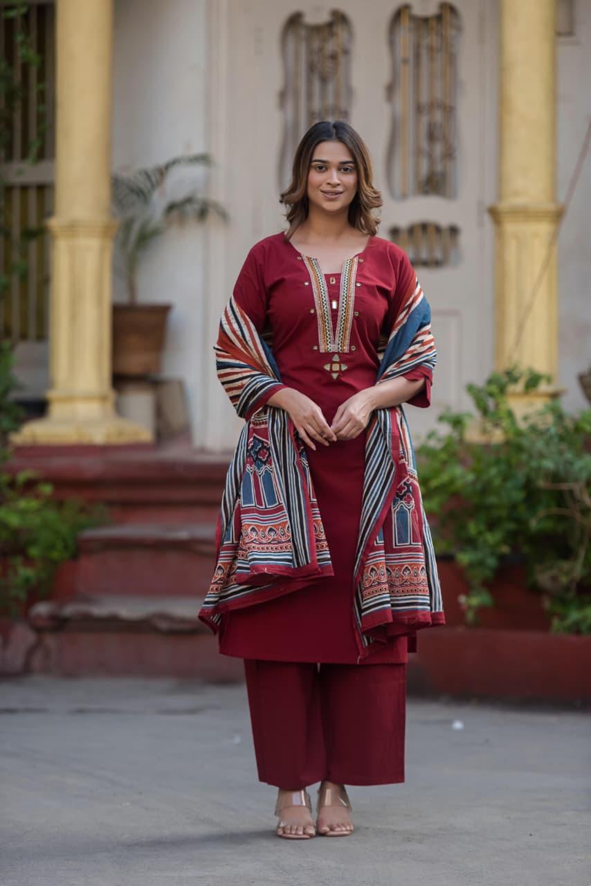 LADIES KURTI PANT WITH DUPPTA
