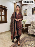 COTTAN KURTI PANT WITH DUPATTA