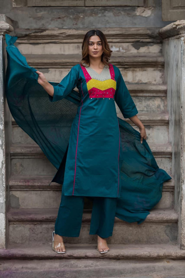 KURTI PANT WITH DUPATTA