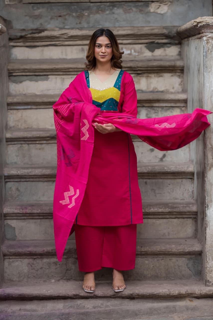 KURTI PANT WITH DUPATTA