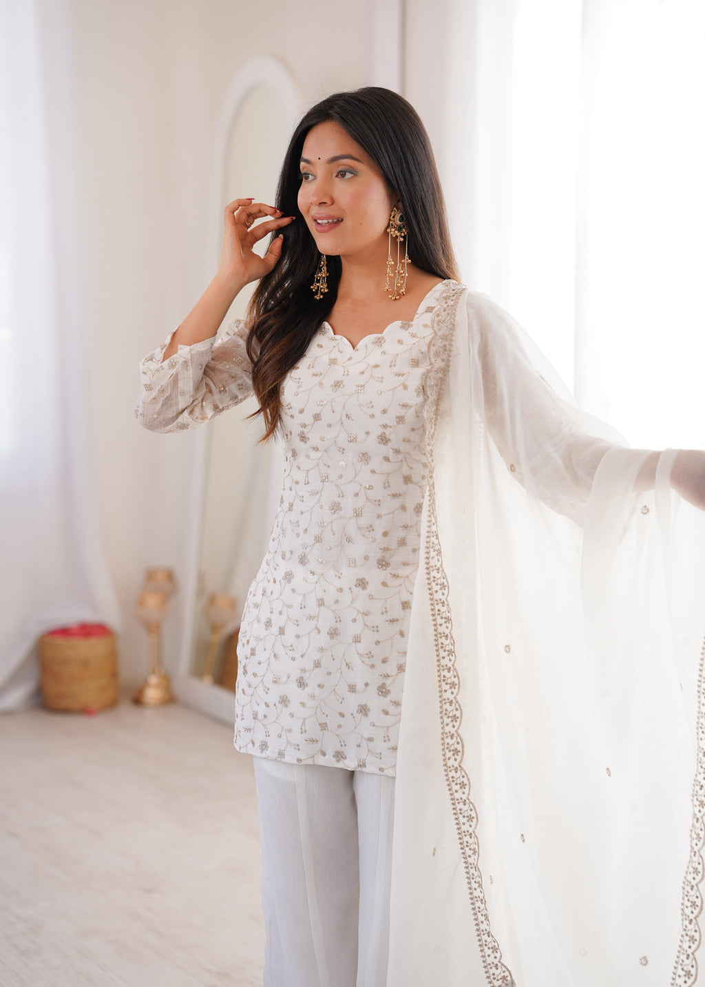 KURTI PLAZO WITH DUPATTA